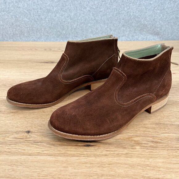 Nico Nerini Vero Cuoio Womens Suede Leather Ankle Booties Size EU 40 Brown Italy - Picture 1 of 13